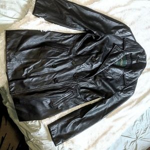 EUC Danier Mid length Genuine leather coat